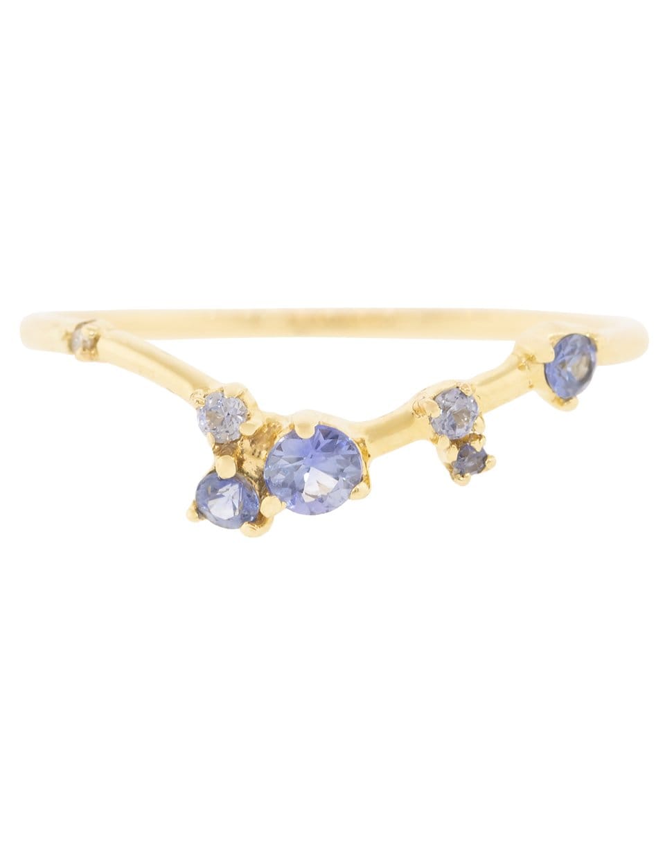 WWAKE-Organic Triangle Sapphire Ring-YELLOW GOLD