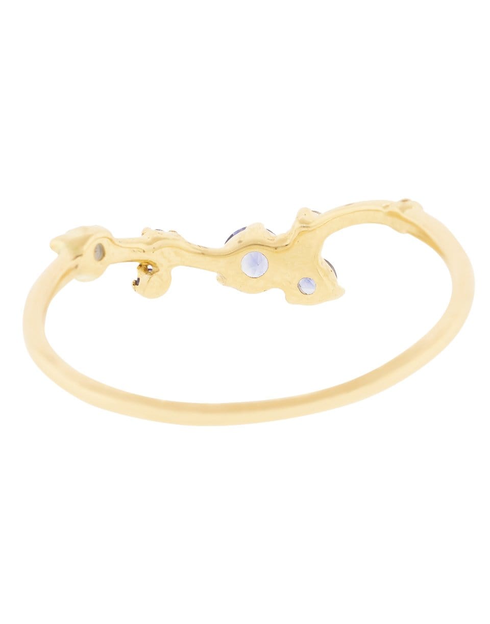 WWAKE-Organic Triangle Sapphire Ring-YELLOW GOLD