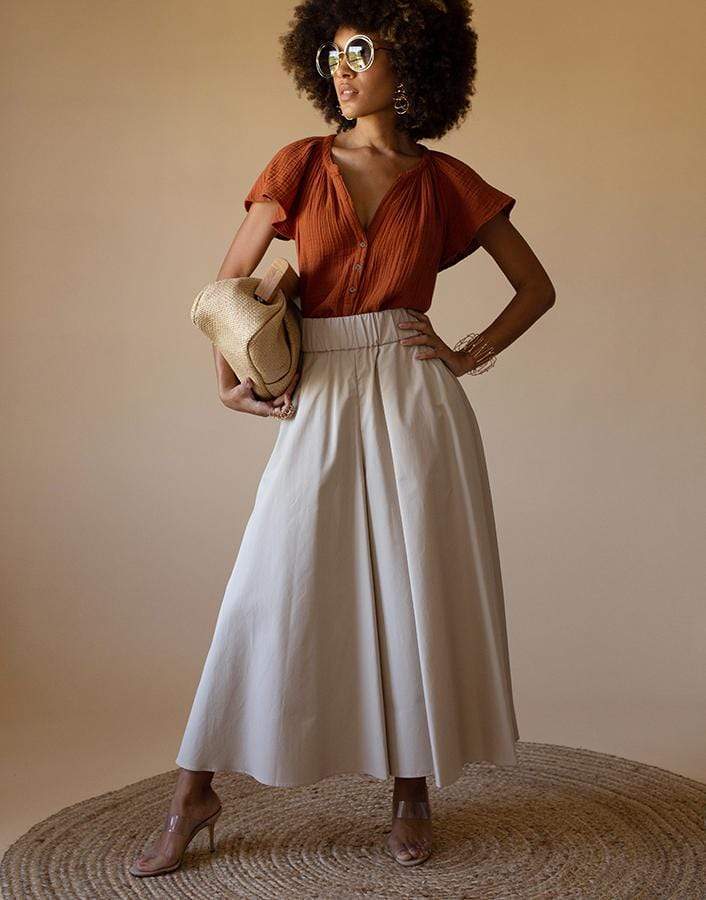 XÍRENA-Earth Tone Kimber Top-