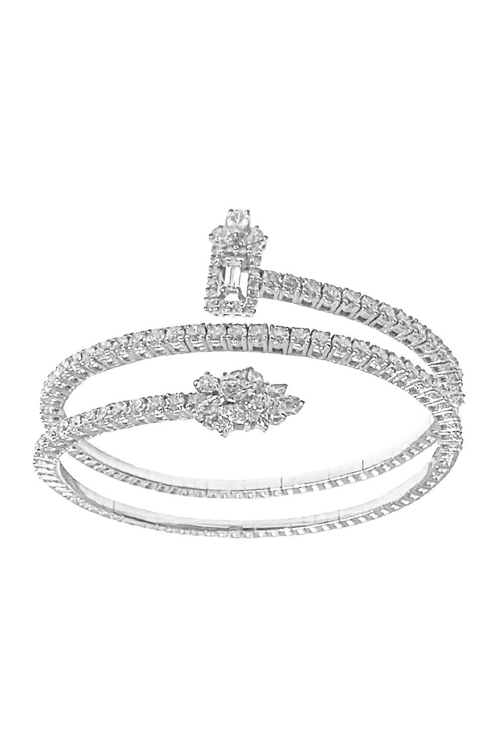 YEPREM JEWELLERY-Diamond Wrap Bracelet-WHITE GOLD