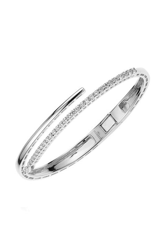 YEPREM JEWELLERY-Golden Strada Bangle Bracelet-WHITE GOLD