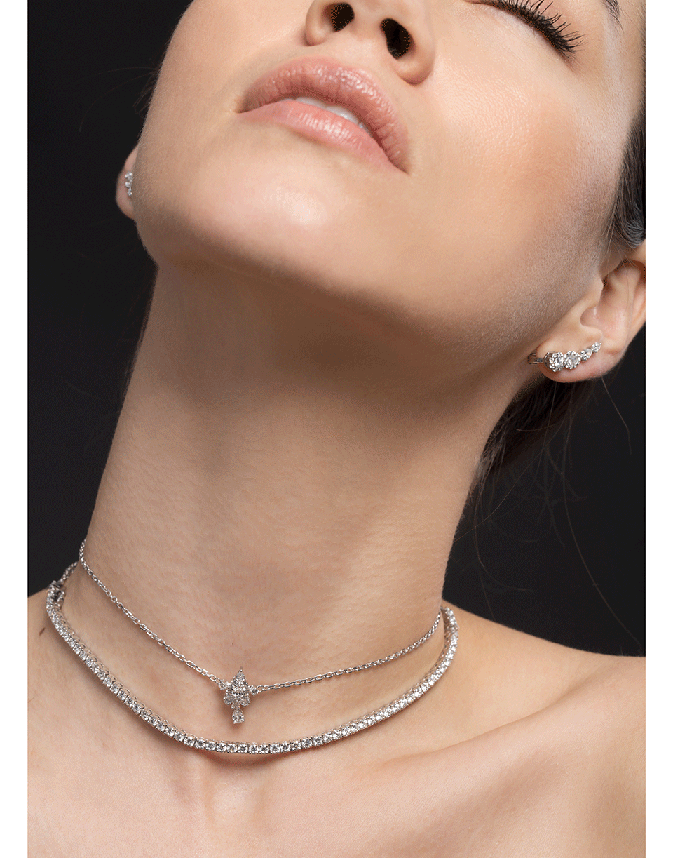 YEPREM JEWELLERY-Round Diamond Bracelet-WHITE GOLD