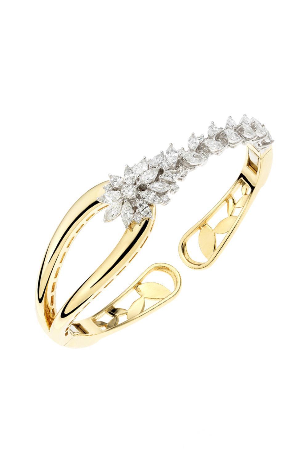Golden Strada Bangle Bracelet-YELLOW GOLD-JEWELRYFINE JEWELBRACELET O-YEPREM JEWELLERY