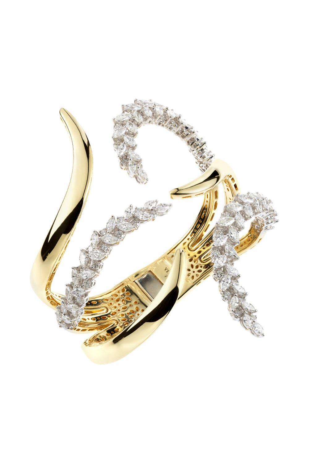 Golden Strada Bangle Bracelet-YELLOW GOLD-JEWELRYFINE JEWELBRACELET O-YEPREM JEWELLERY