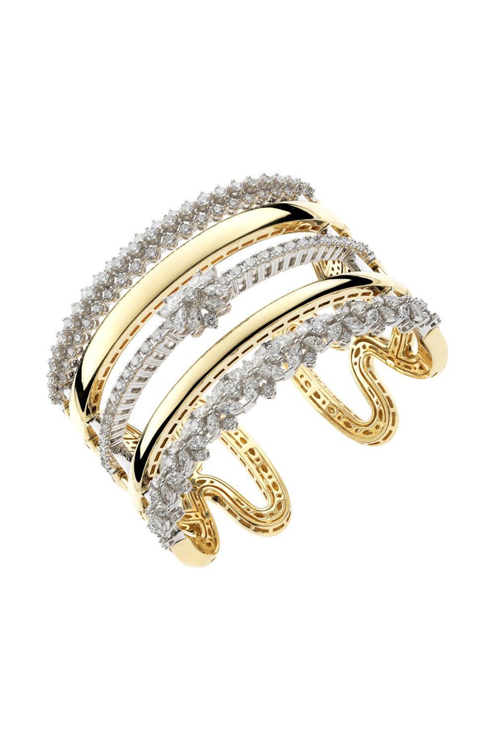 Golden Strada Stack Bangle Bracelet-YELLOW GOLD-JEWELRYFINE JEWELBRACELET O-YEPREM JEWELLERY