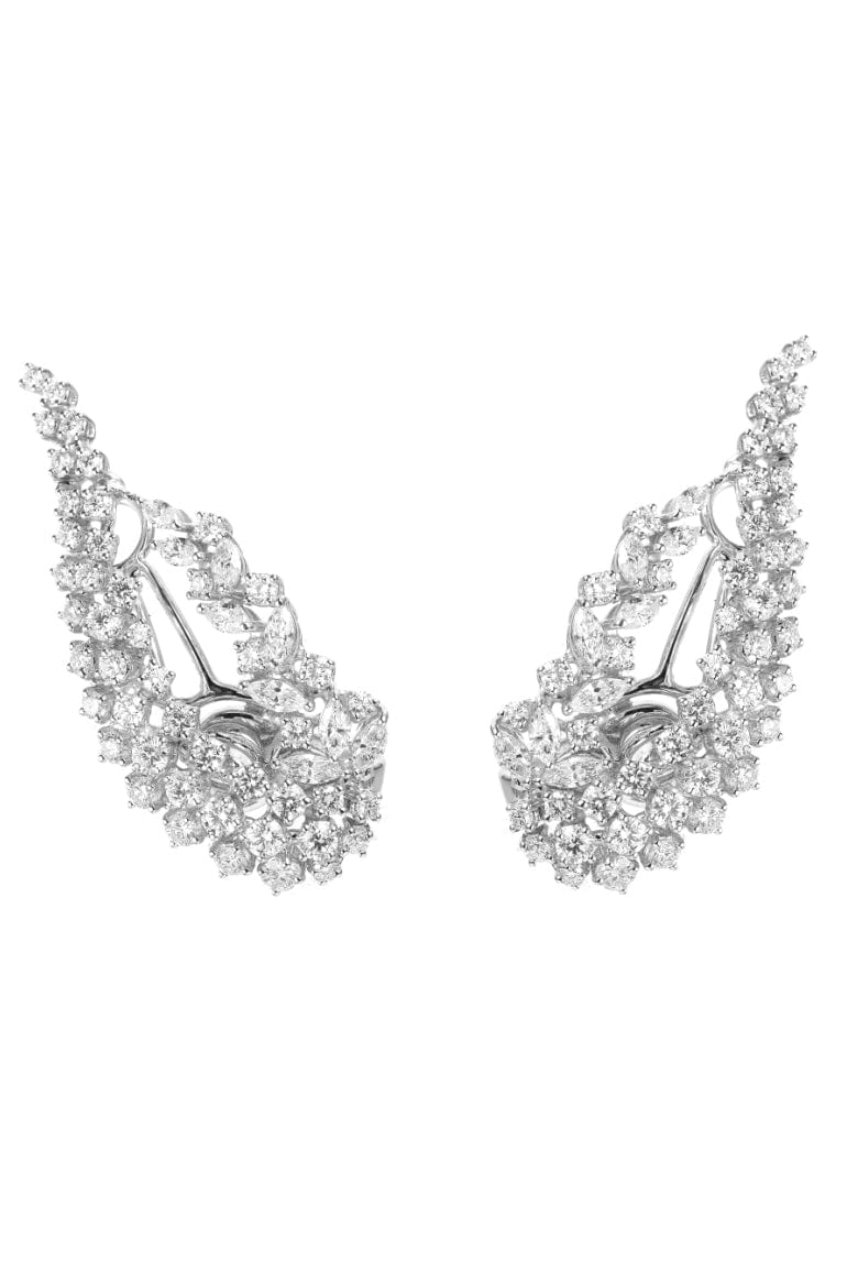 YEPREM JEWELLERY-Diamond Ear Climbers-WHITE GOLD