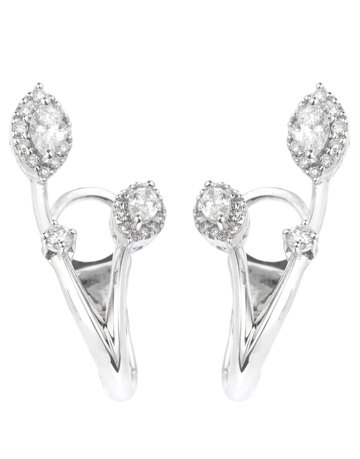 YEPREM JEWELLERY-Diamond Earrings-WHITE GOLD