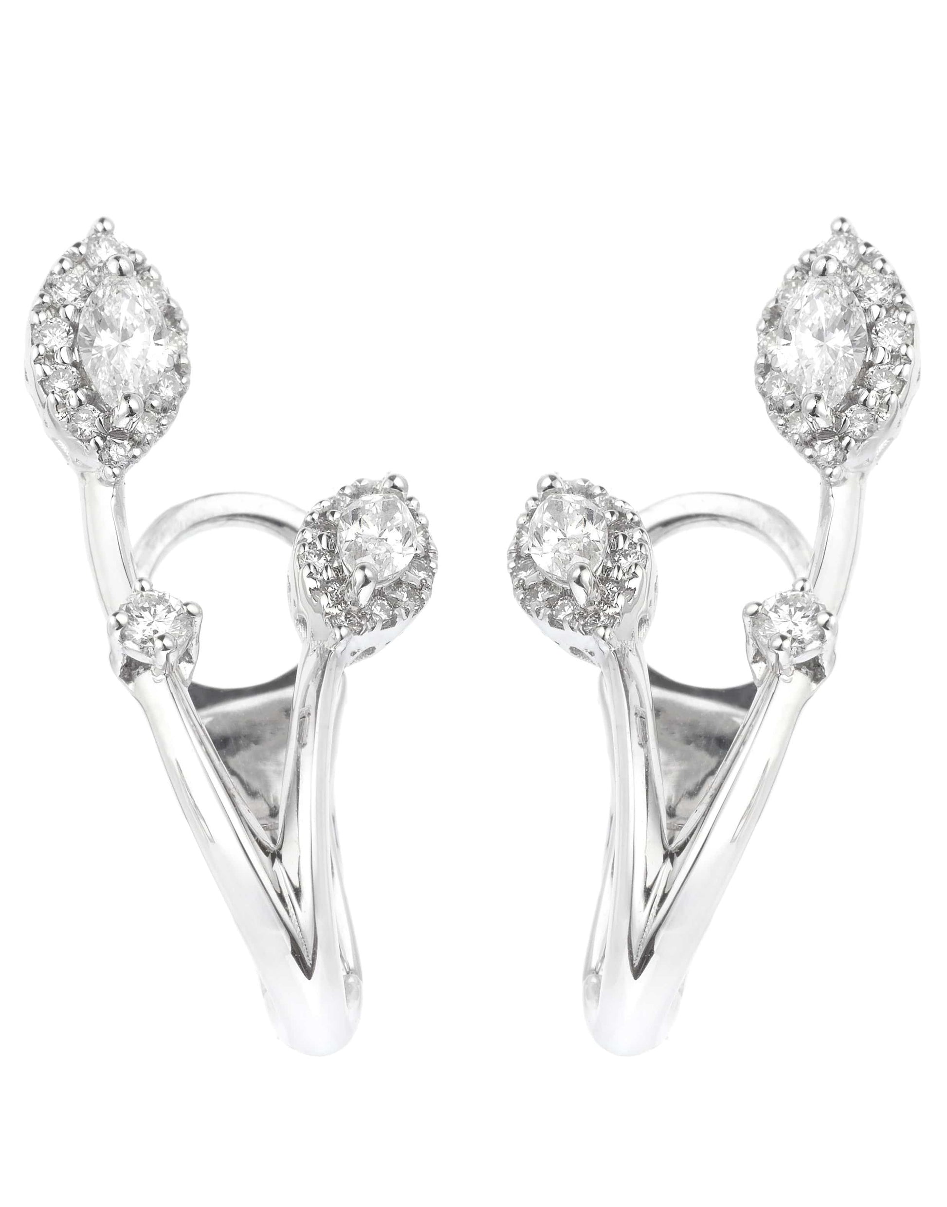 YEPREM JEWELLERY-Diamond Earrings-WHITE GOLD