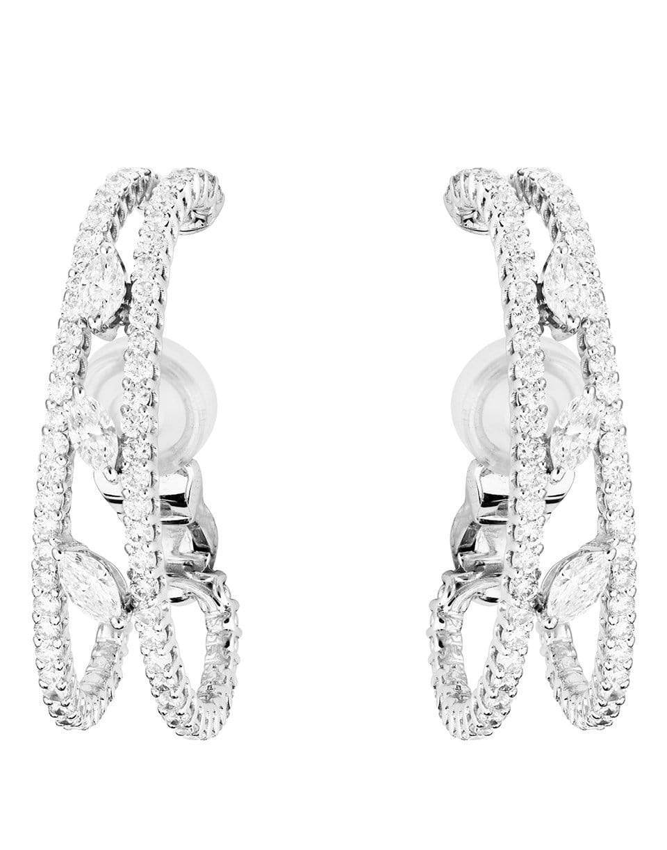 YEPREM JEWELLERY-Diamond Inside Hoops-WHITE GOLD