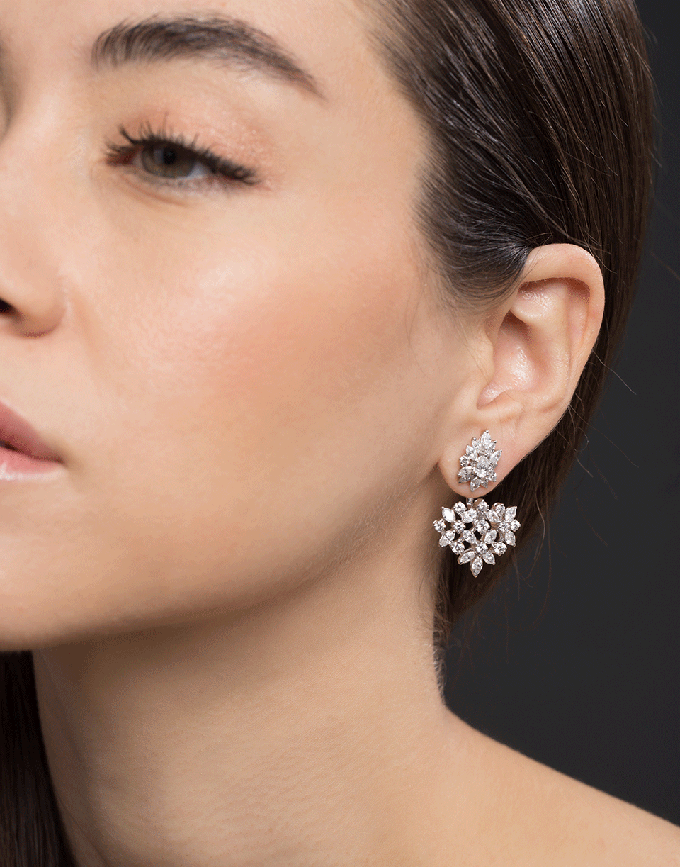 YEPREM JEWELLERY-Drop Diamond Earrings-WHITE GOLD