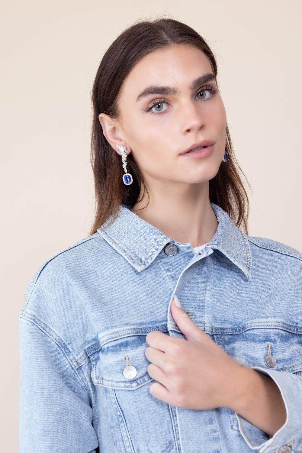 YEPREM JEWELLERY-Reign Supreme Drop Earrings-WHITE GOLD