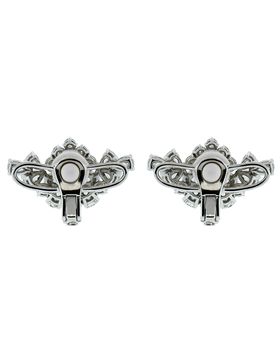 YEPREM JEWELLERY-Round And Pear Diamond Earrings-WHITE GOLD