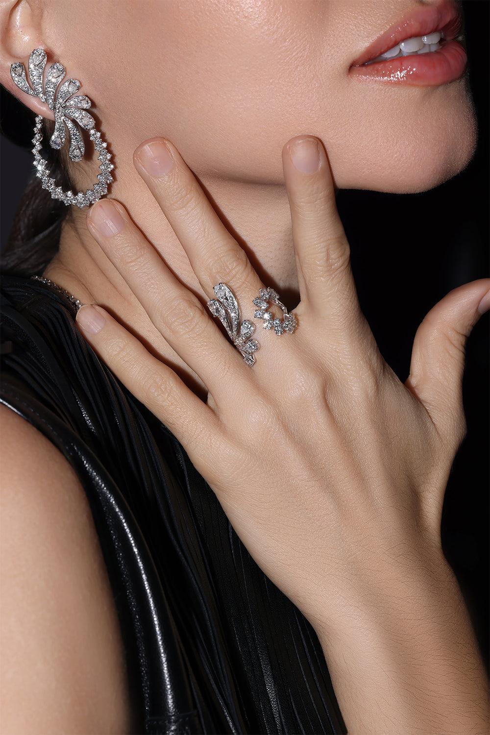 Y-Couture Diamond Earrings-WHITE GOLD-JEWELRYFINE JEWELEARRING-YEPREM JEWELLERY