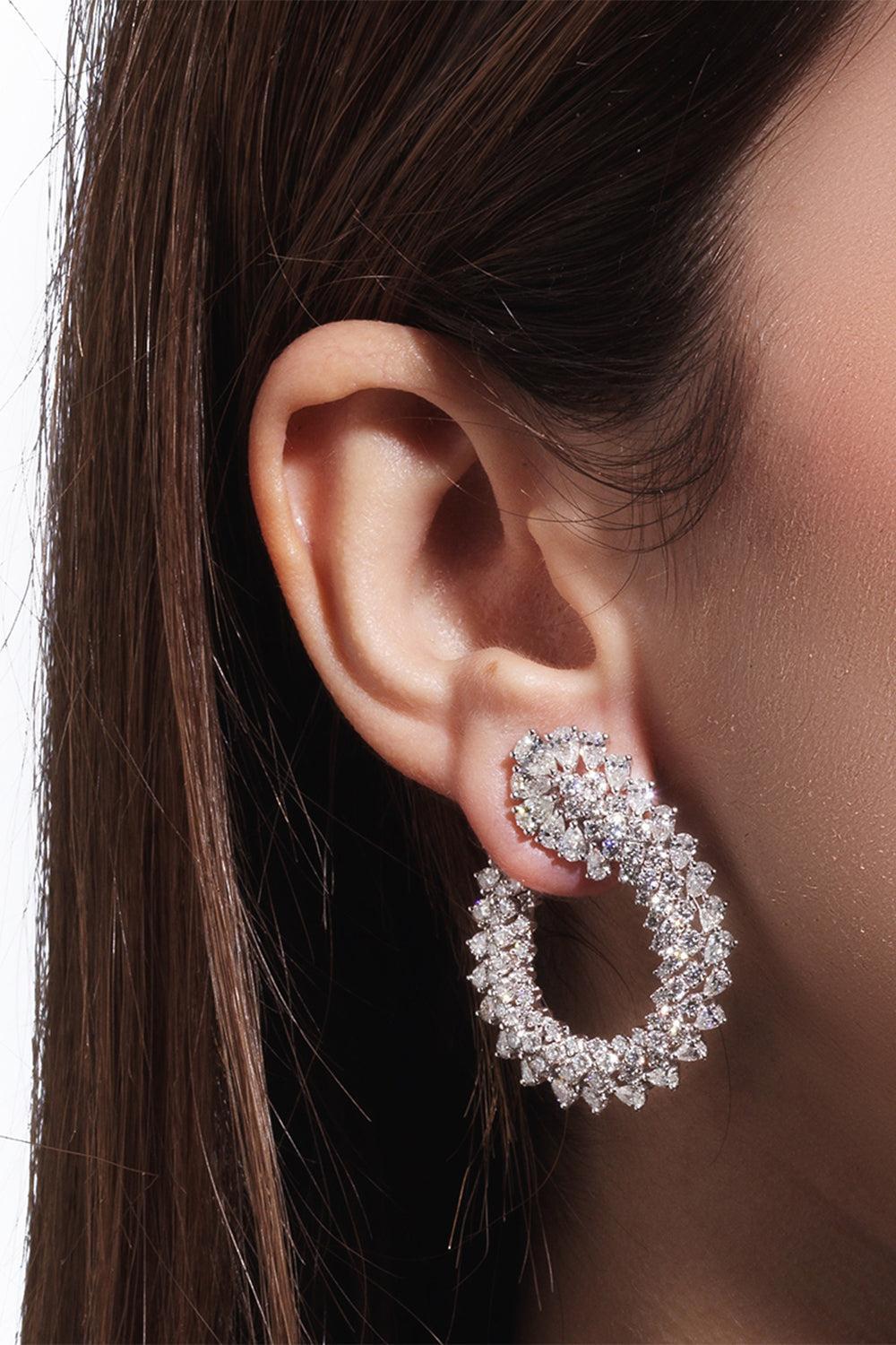 Y-Couture Drop Earrings-WHITE GOLD-JEWELRYFINE JEWELEARRING-YEPREM JEWELLERY