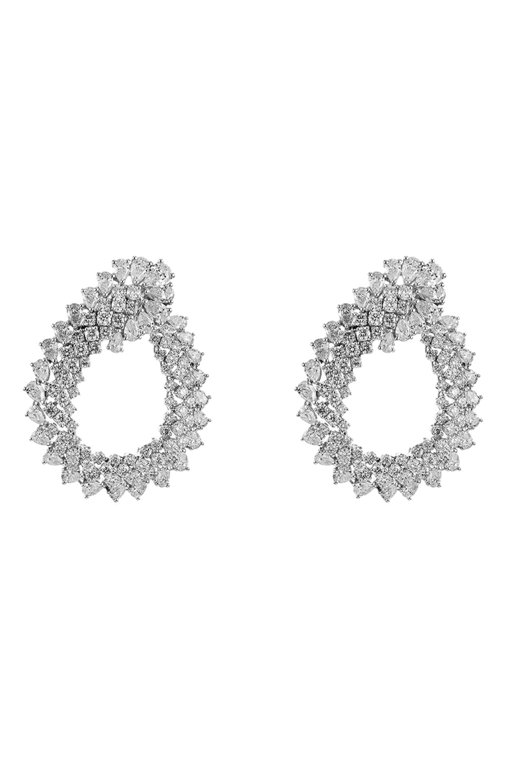 Y-Couture Drop Earrings-WHITE GOLD-JEWELRYFINE JEWELEARRING-YEPREM JEWELLERY