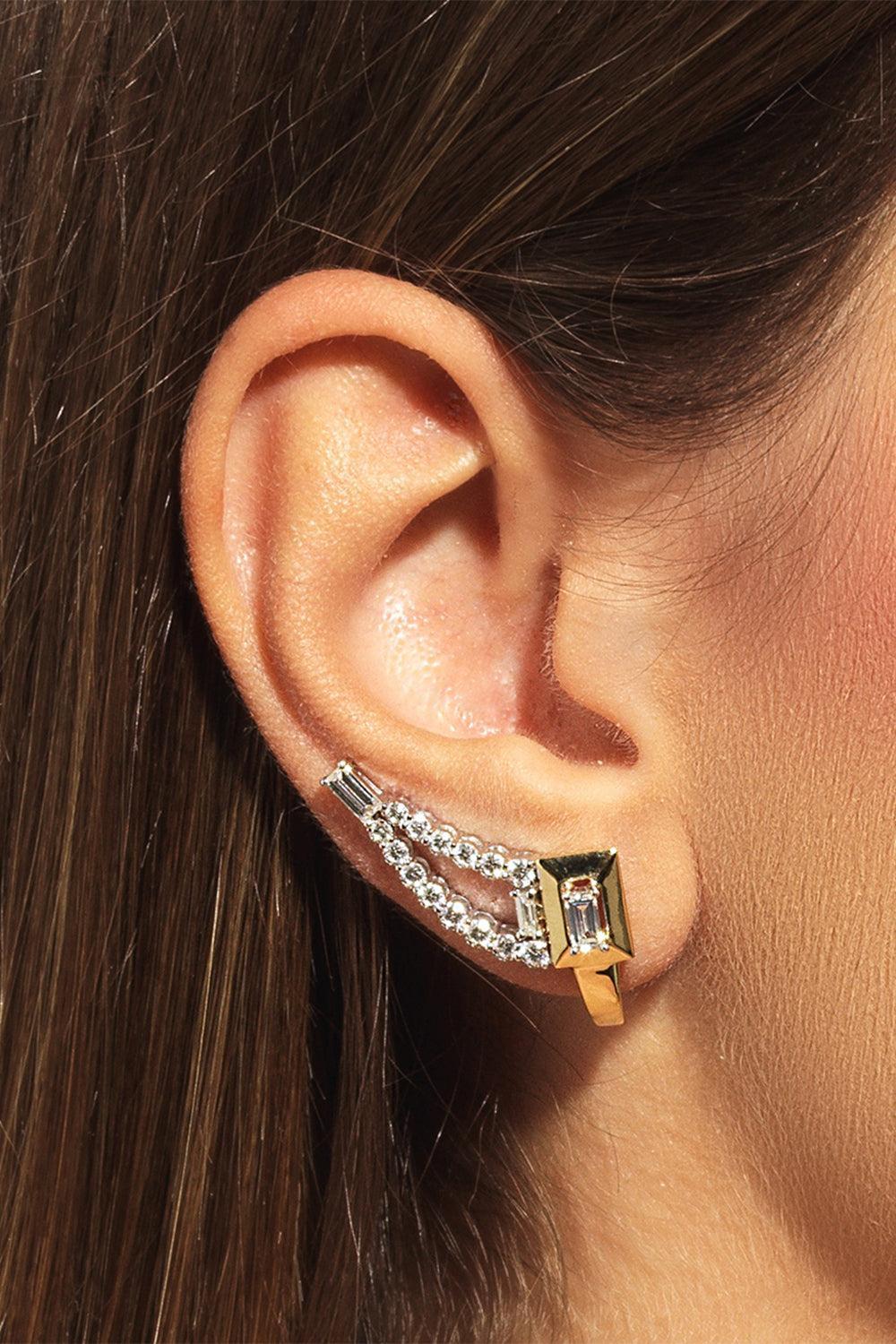 Golden Strada Clip Earrings-YELLOW GOLD-JEWELRYFINE JEWELEARRING-YEPREM JEWELLERY