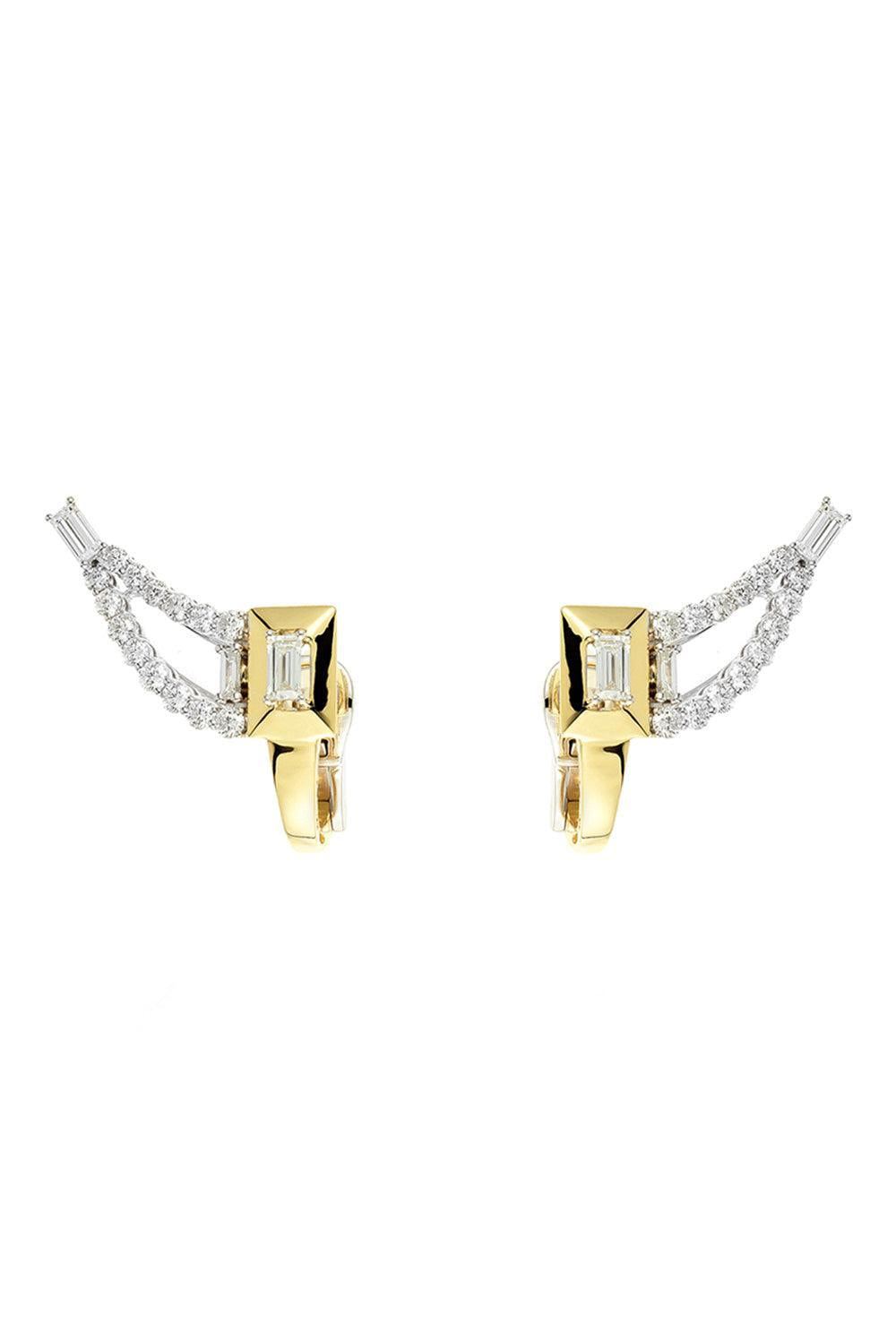 Golden Strada Clip Earrings-YELLOW GOLD-JEWELRYFINE JEWELEARRING-YEPREM JEWELLERY