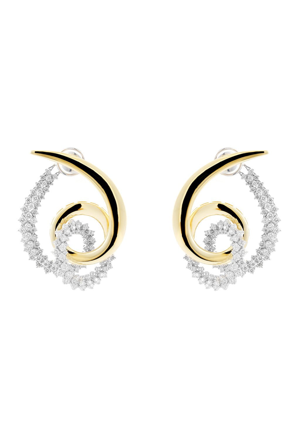 YEPREM JEWELLERY-Golden Strada Drop Earrings-YELLOW GOLD