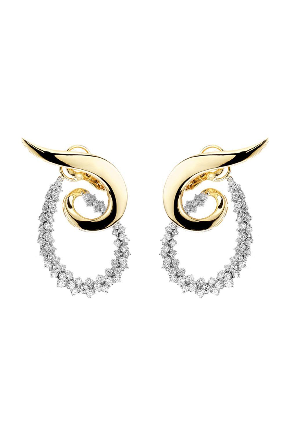 Golden Strada Drop Earrings-YELLOW GOLD-JEWELRYFINE JEWELEARRING-YEPREM JEWELLERY