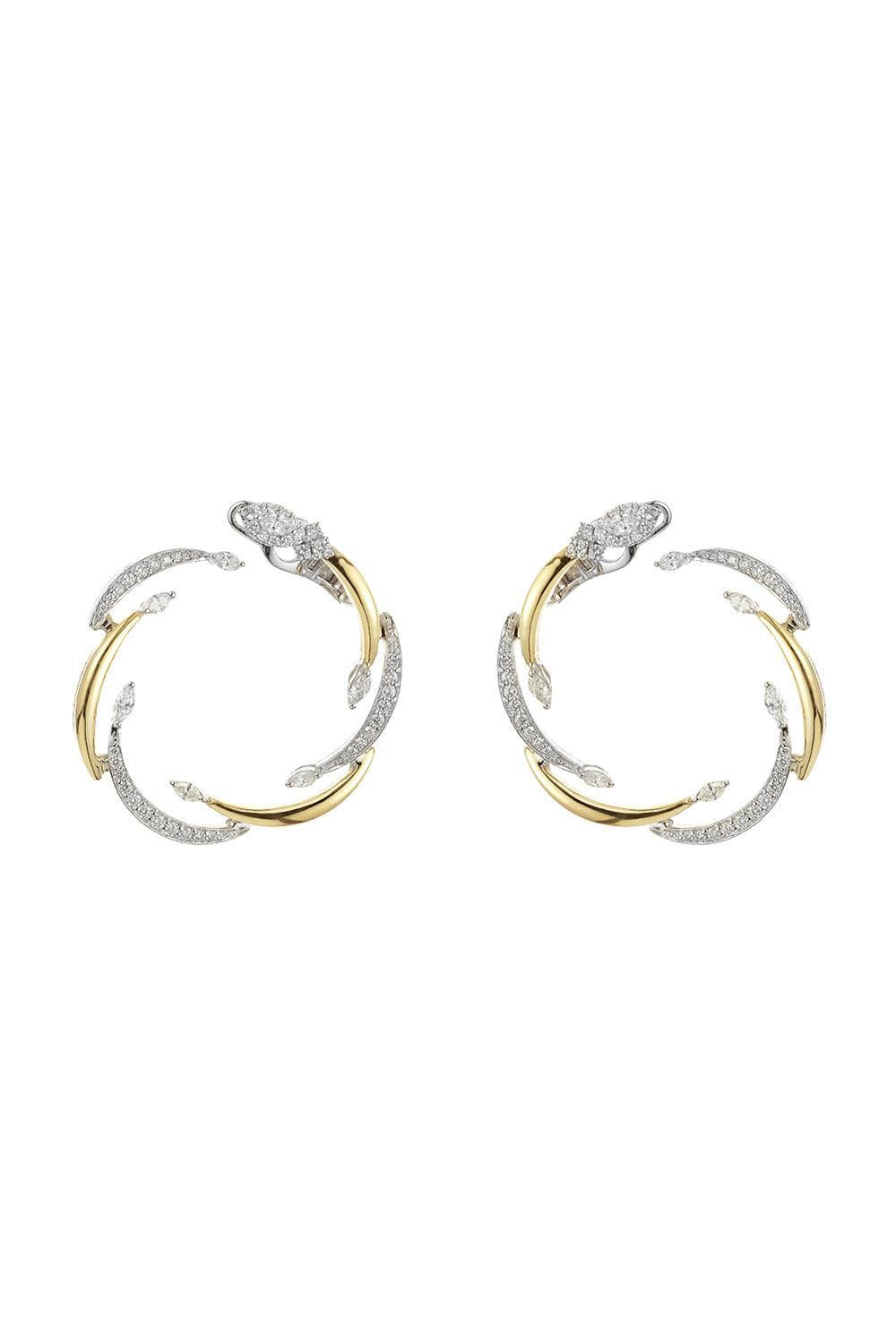 Golden Strada Drop Earrings-YELLOW GOLD-JEWELRYFINE JEWELEARRING-YEPREM JEWELLERY
