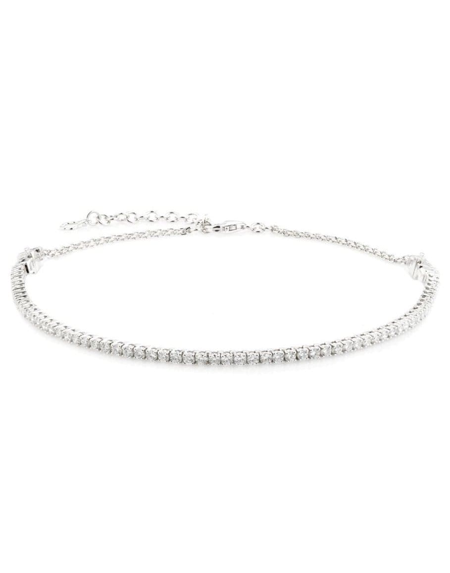 YEPREM JEWELLERY-Diamond Line Necklace-WHITE GOLD