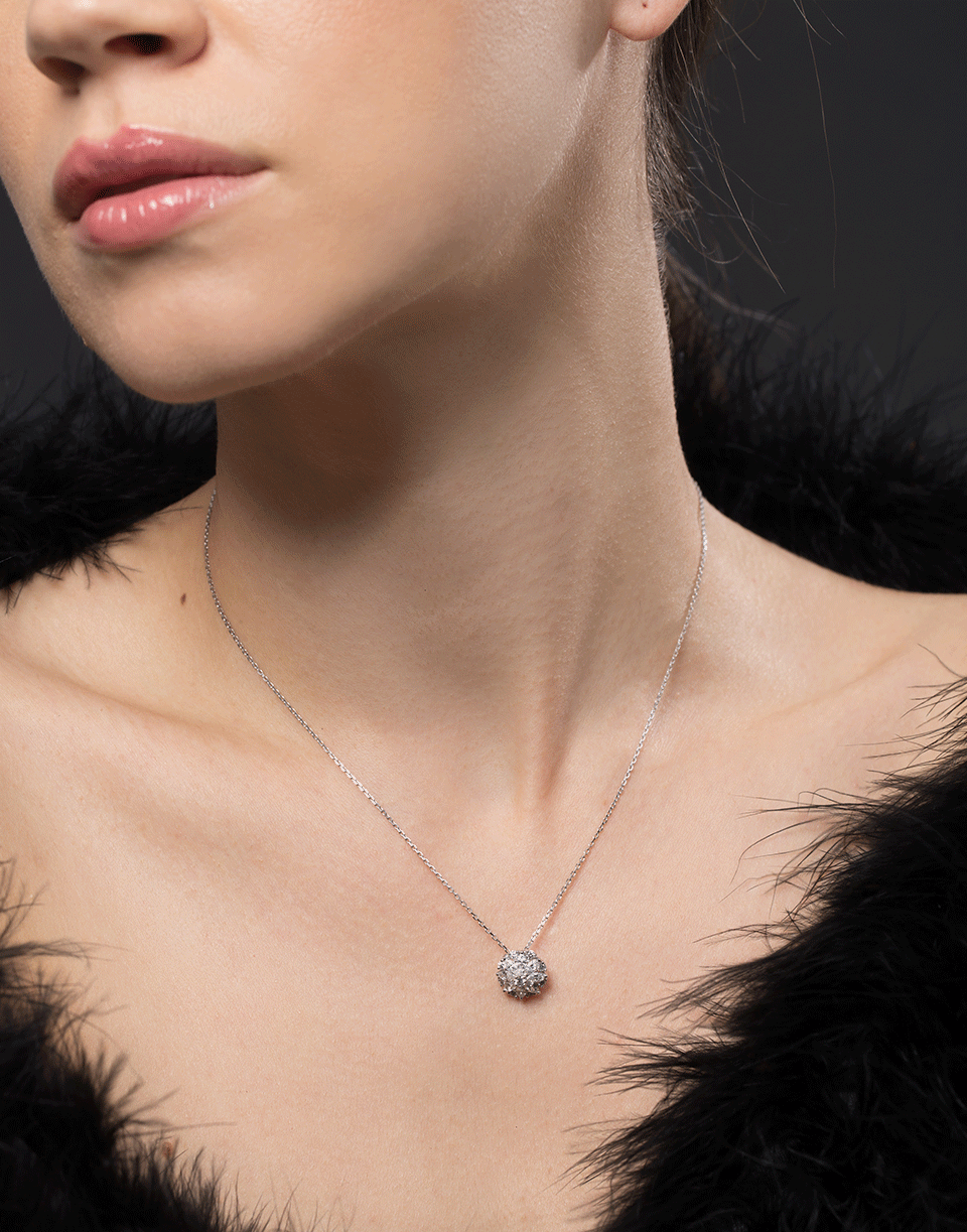 YEPREM JEWELLERY-Diamond Pendant Necklace-WHITE GOLD