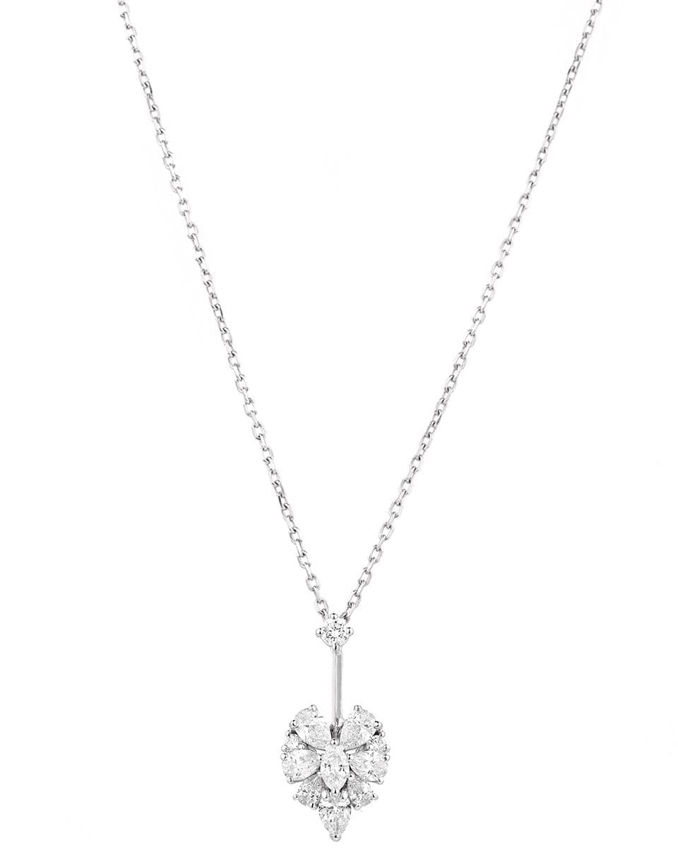YEPREM JEWELLERY-Marquise Diamond Heart Pendant Necklace-WHITE GOLD