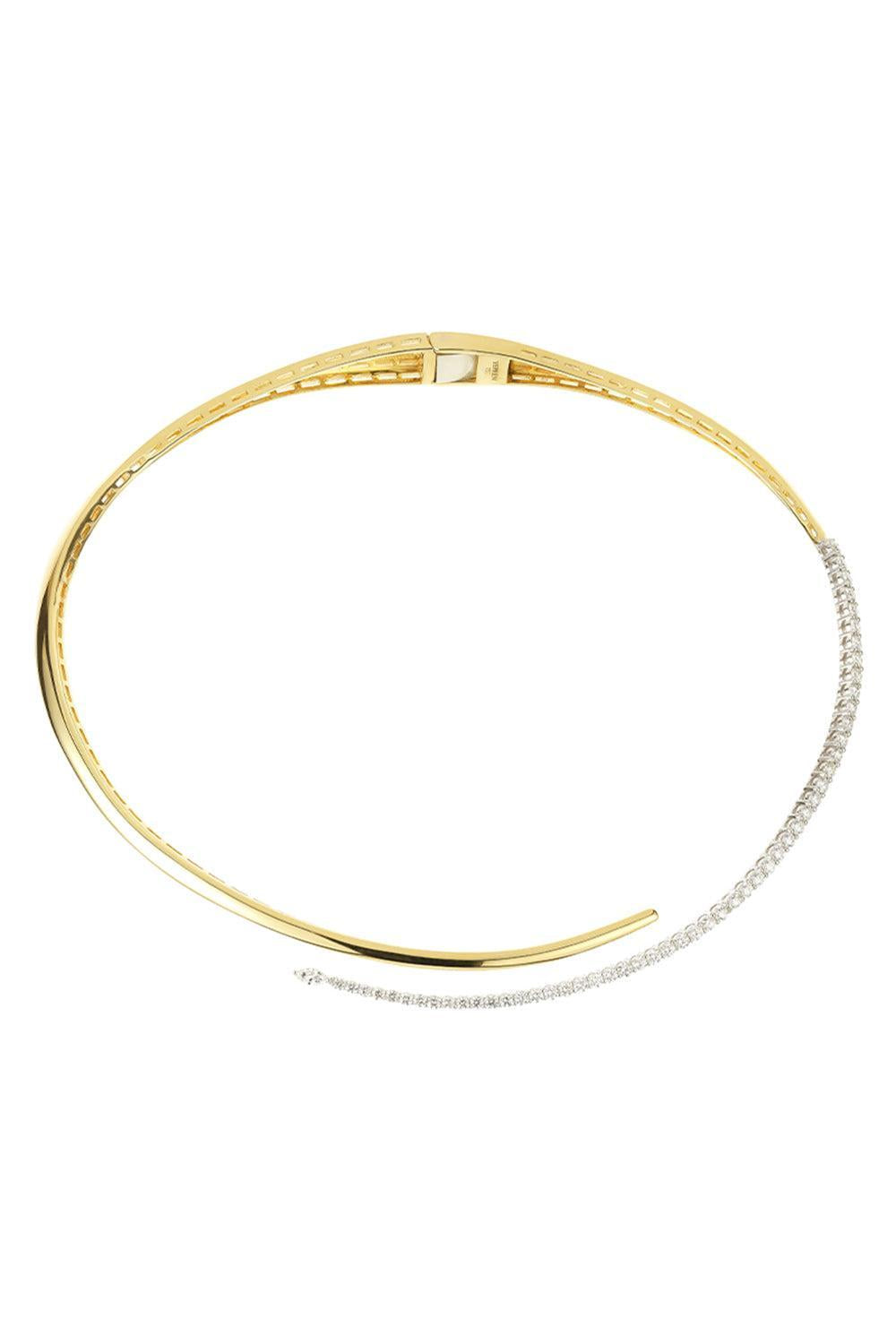 Golden Strada Choker Necklace-YELLOW GOLD-JEWELRYFINE JEWELNECKLACE O-YEPREM JEWELLERY