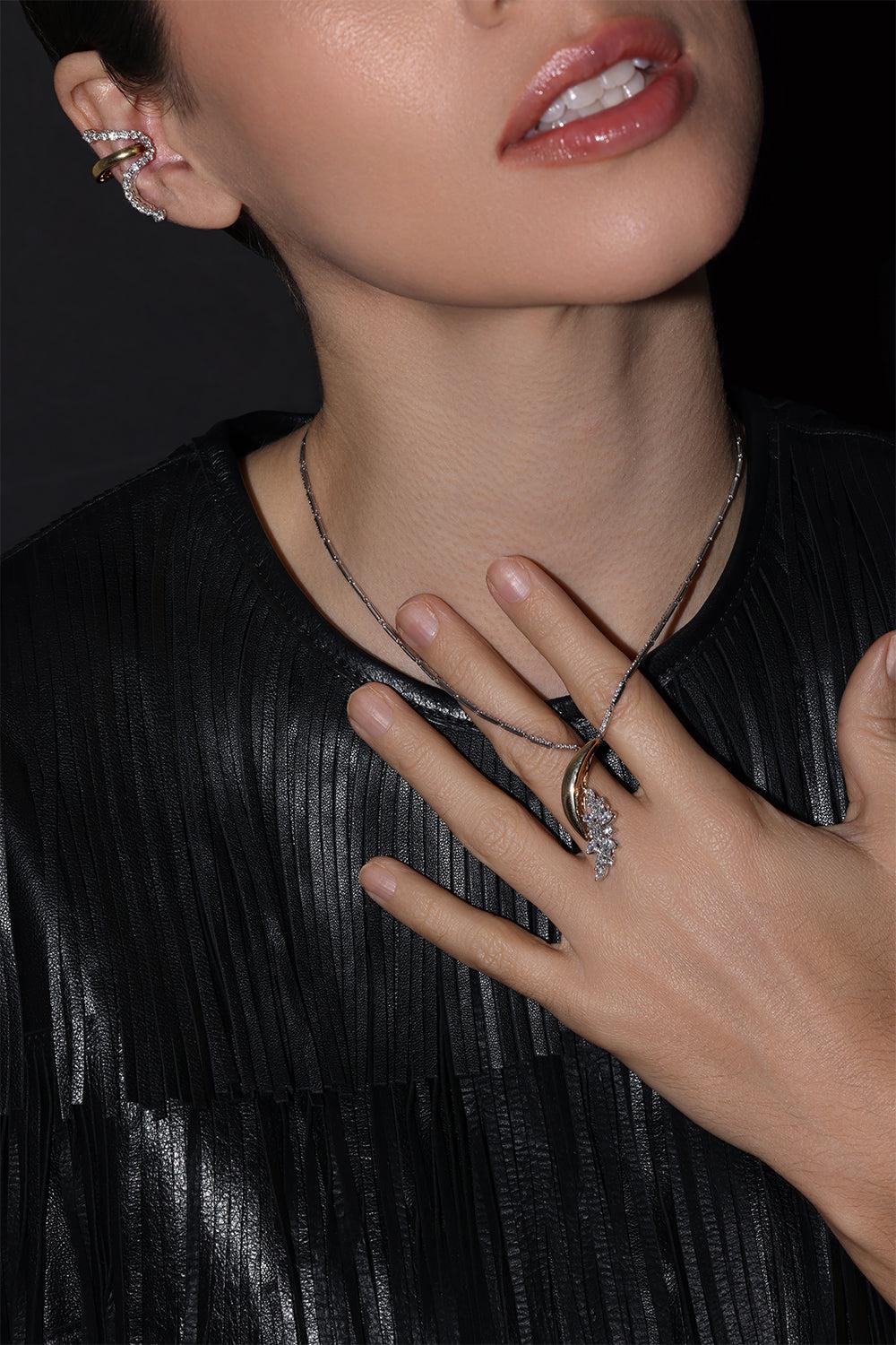 Golden Strada Reign Supreme Pendant Necklace-YELLOW GOLD-JEWELRYFINE JEWELNECKLACE O-YEPREM JEWELLERY