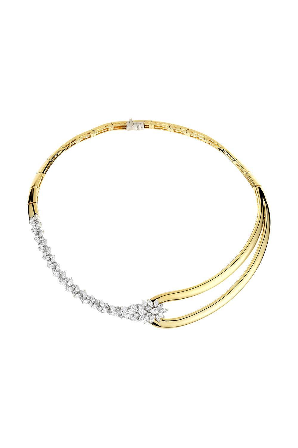 Golden Strada Statement Necklace-YELLOW GOLD-JEWELRYFINE JEWELNECKLACE O-YEPREM JEWELLERY