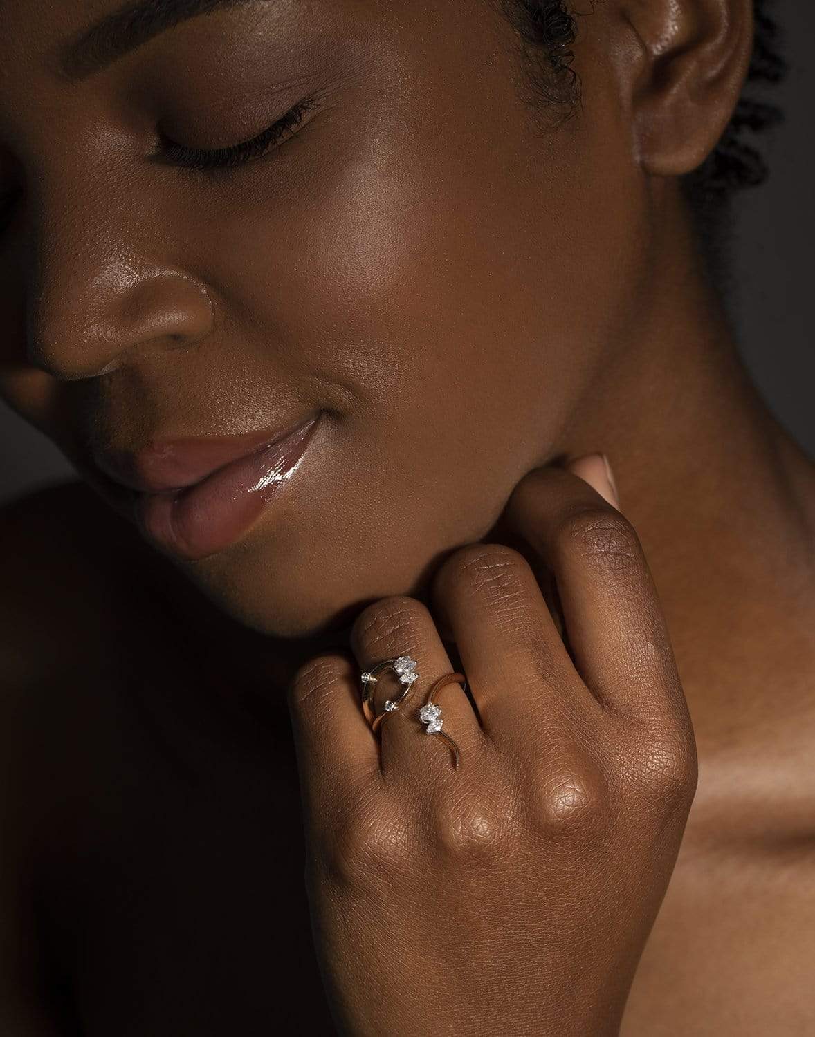 YEPREM JEWELLERY-Pink Strada Climber Ring-ROSE GOLD