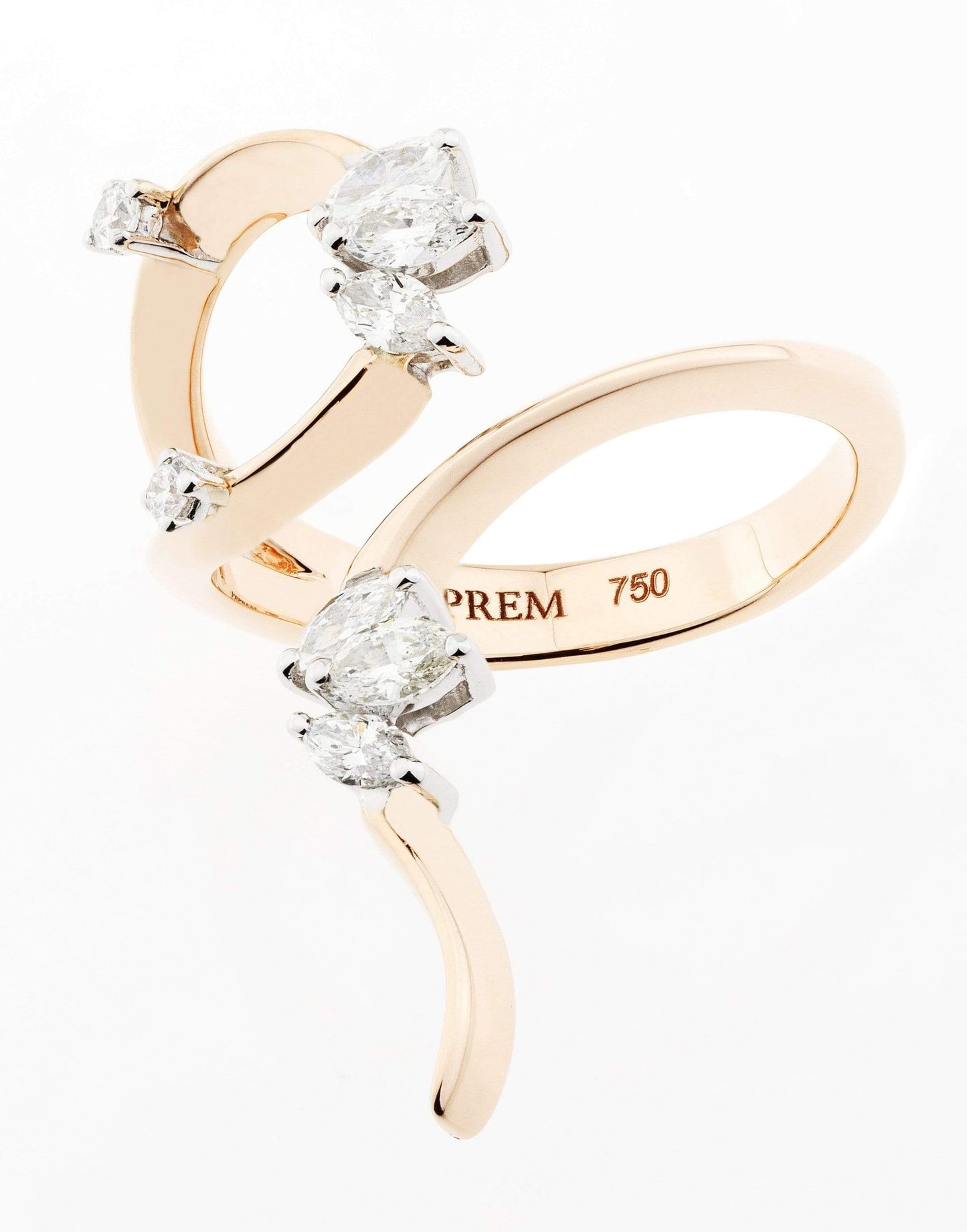 YEPREM JEWELLERY-Pink Strada Climber Ring-ROSE GOLD