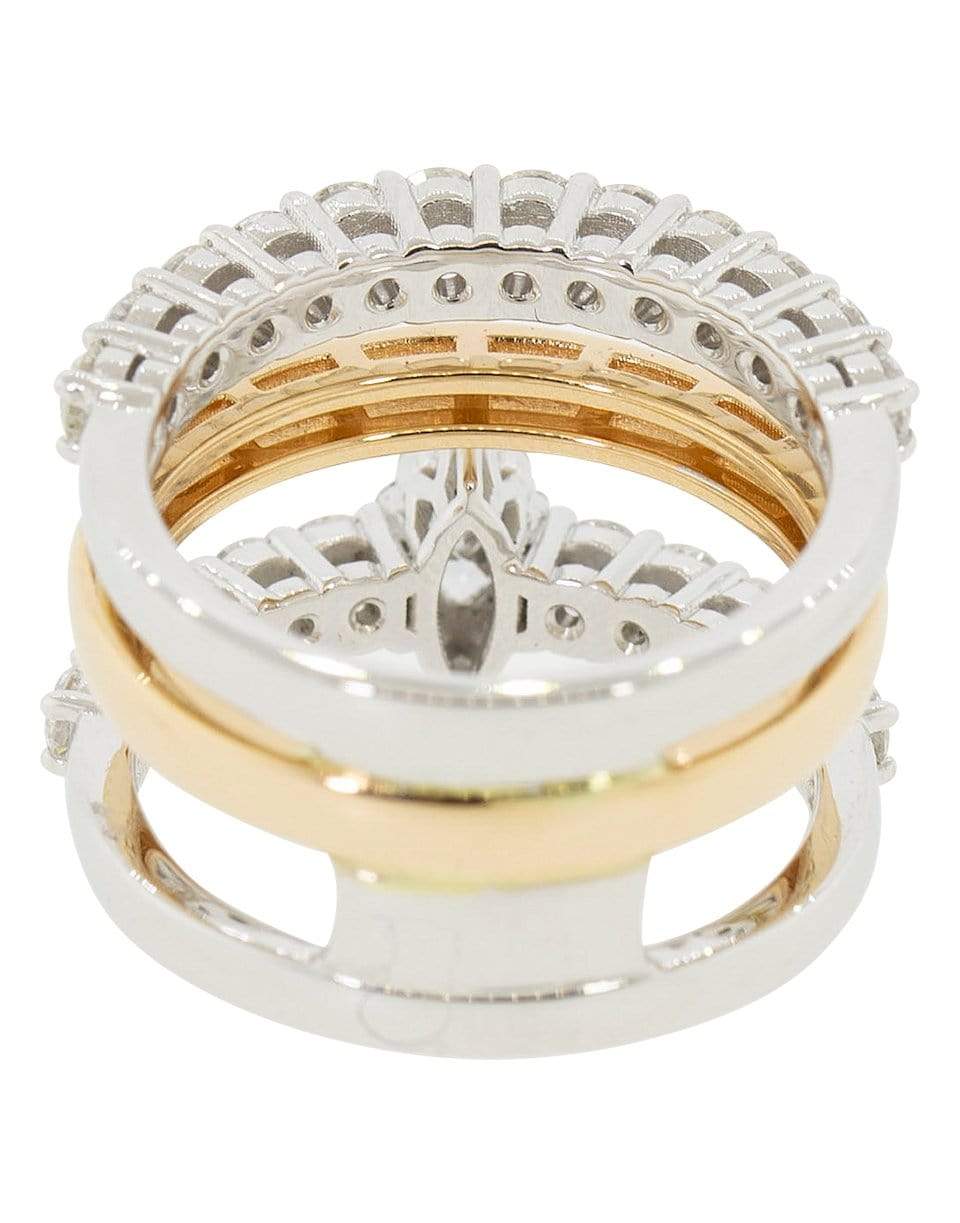 YEPREM JEWELLERY-Three Band Diamond Ring-ROSE GOLD