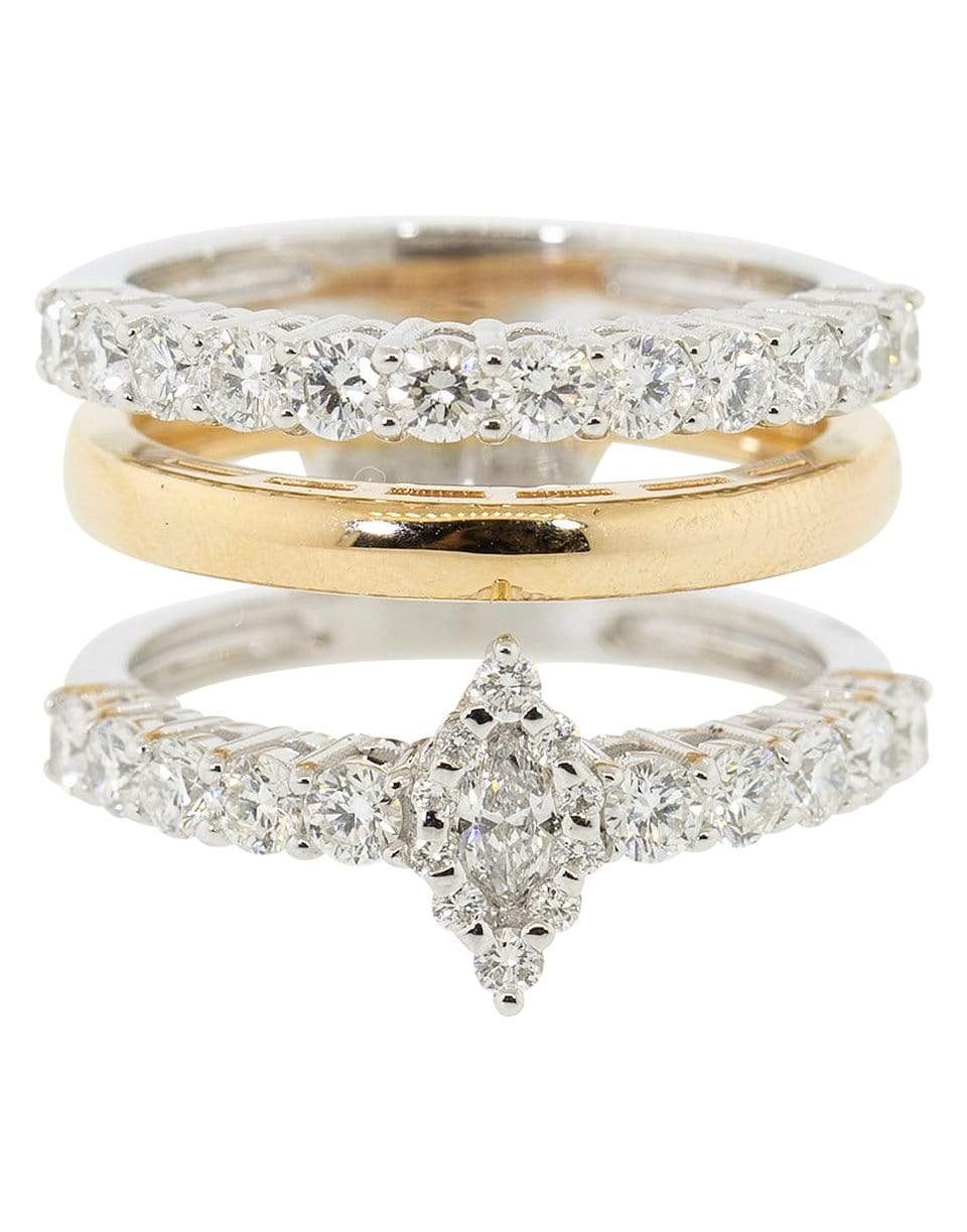 YEPREM JEWELLERY-Three Band Diamond Ring-ROSE GOLD