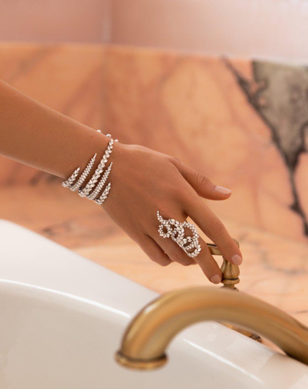 YEPREM JEWELLERY-Marquise Diamond Ring-WHITE GOLD