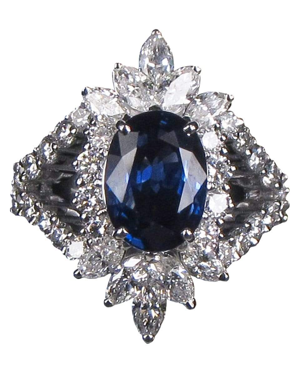YEPREM JEWELLERY-Sapphire and Diamond Ring-WHITE GOLD