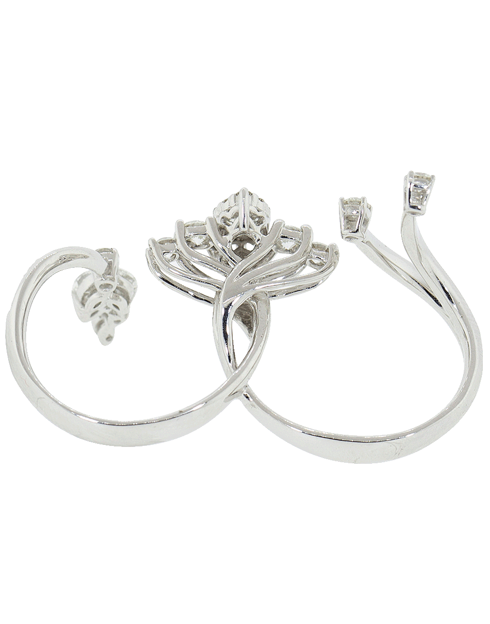 YEPREM JEWELLERY-Two Finger Diamond Ring-WHITE GOLD