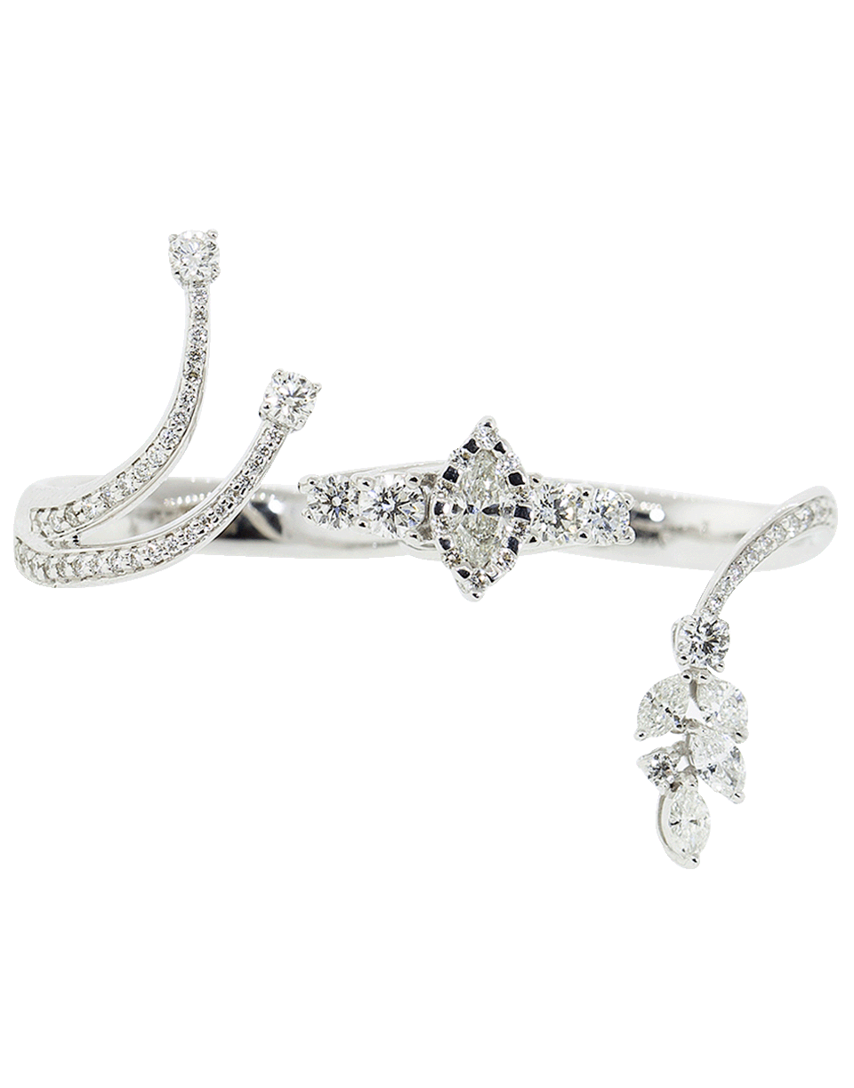 YEPREM JEWELLERY-Two Finger Diamond Ring-WHITE GOLD