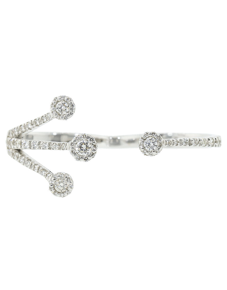 YEPREM JEWELLERY-Diamond Two Finger Ring-WHITE GOLD