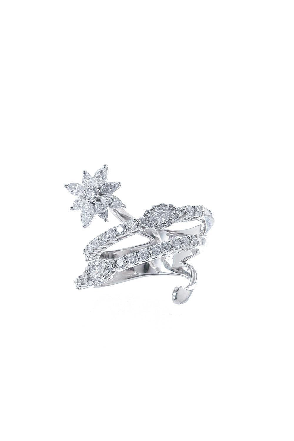  Y-Not Diamond Swirl Ring-WHITE GOLD-6.25-JEWELRYFINE JEWELRING-YEPREM JEWELLERY 
