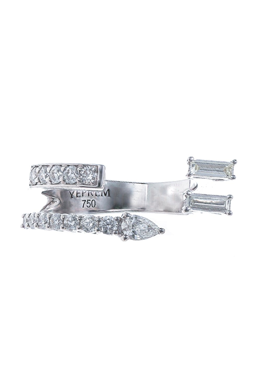 YEPREM JEWELLERY-Y-Not Stackable Ring-WHITE GOLD
