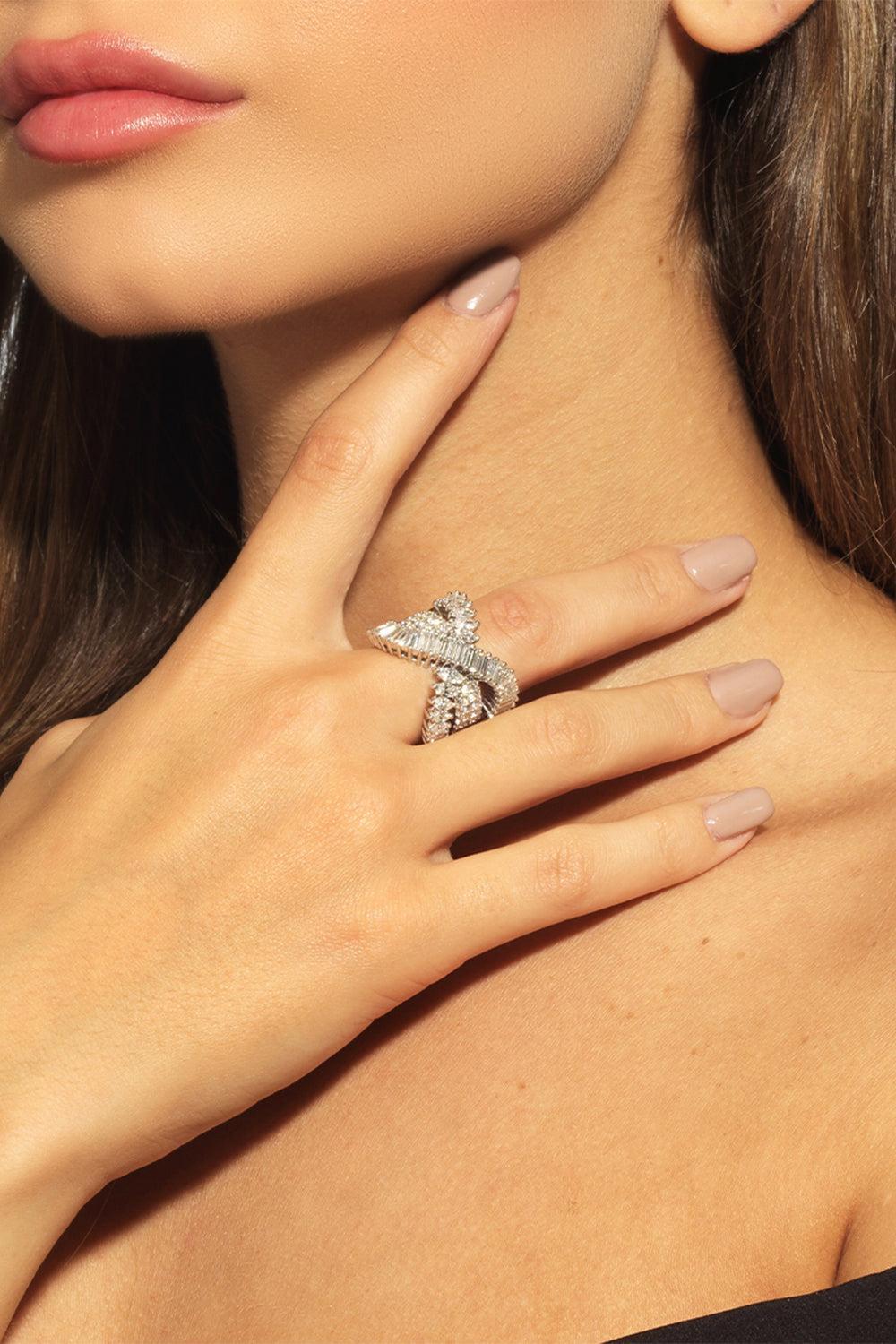 Y-Not Stackable Ring-WHITE GOLD-7-JEWELRYFINE JEWELRING-YEPREM JEWELLERY
