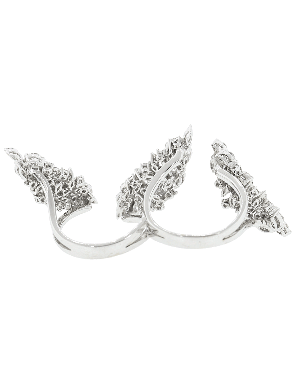 YEPREM JEWELLERY-Diamond Two Finger Ring-WHITE GOLD