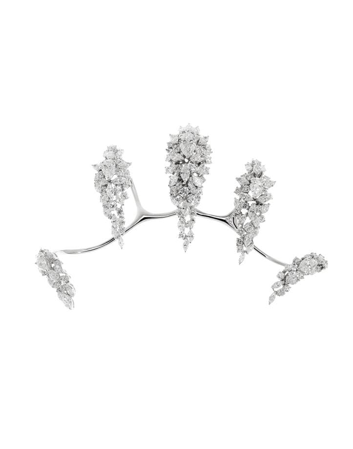 YEPREM JEWELLERY-Between The Fingers Diamond Handpiece-WHITE GOLD