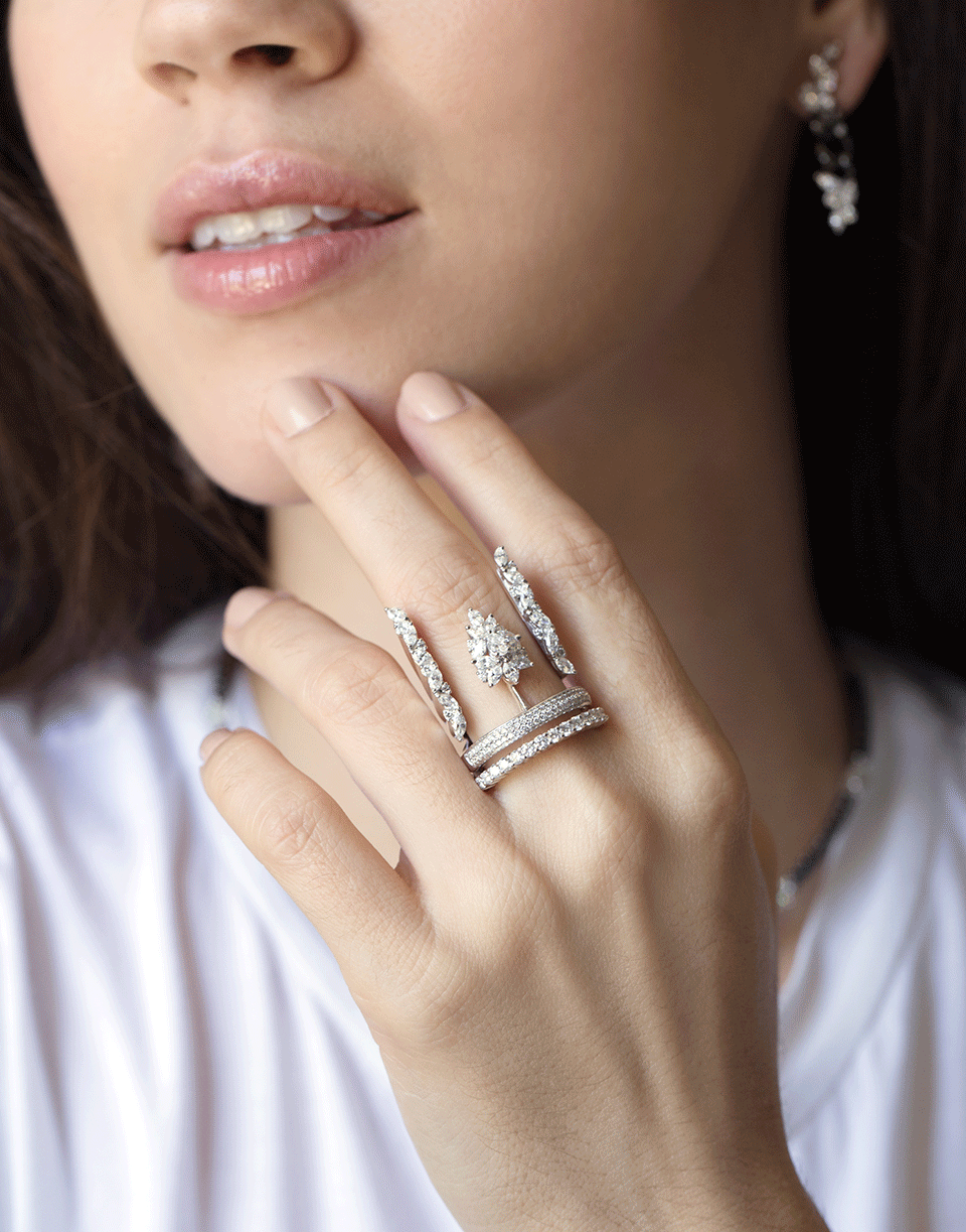 YEPREM JEWELLERY-Round, Marquise, and Pear Diamond Ring-WHTGLD