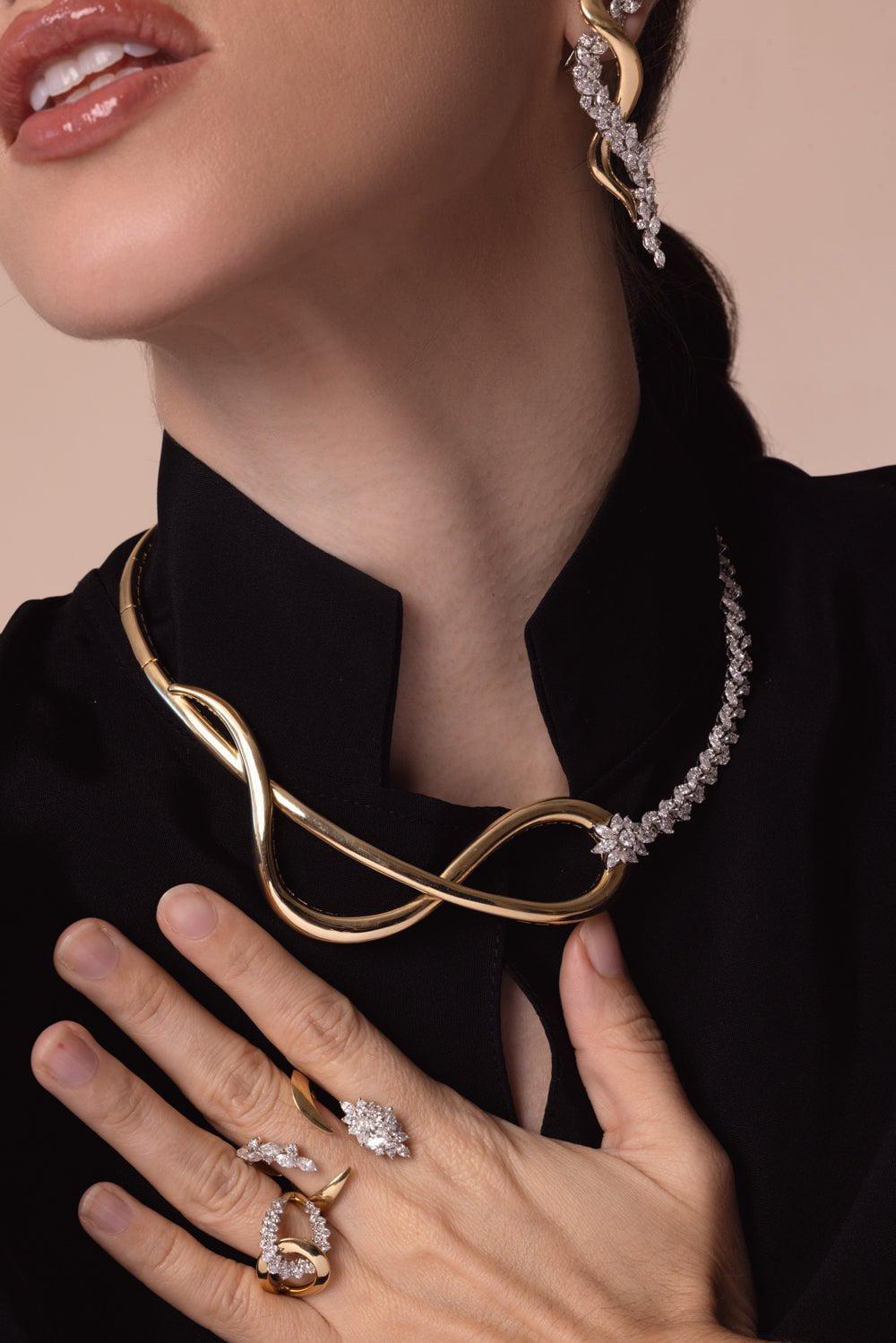 YEPREM JEWELLERY-Golden Strada Open Stackable Ring-YELLOW GOLD