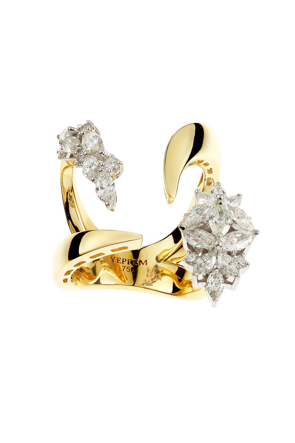 YEPREM JEWELLERY-Golden Strada Open Stackable Ring-YELLOW GOLD