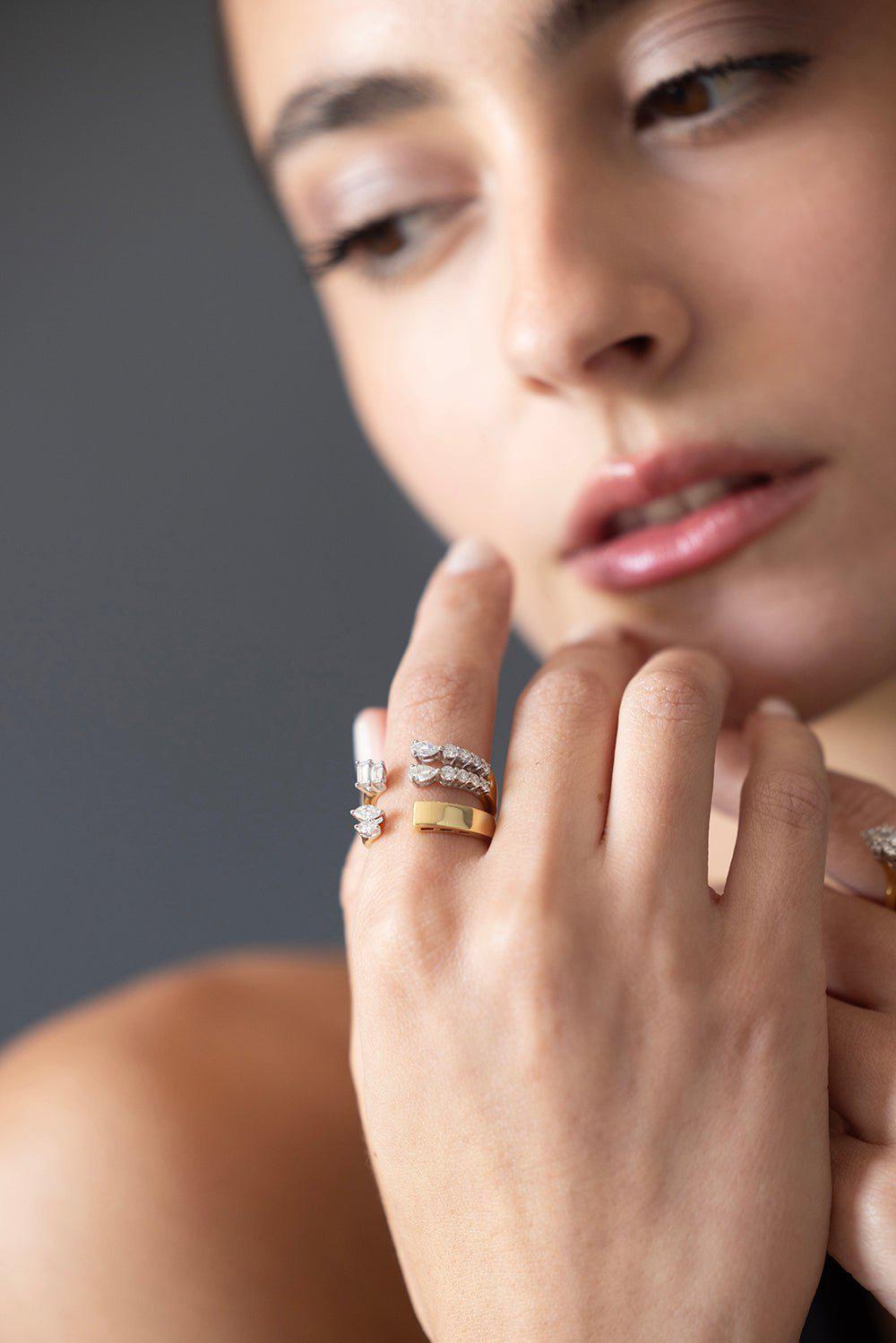YEPREM JEWELLERY-Diamond Ring-YELLOW GOLD