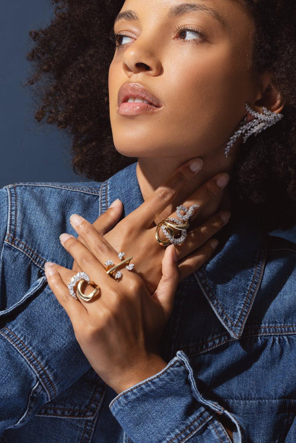 YEPREM JEWELLERY-Golden Strada Stackable Ring-YELLOW GOLD