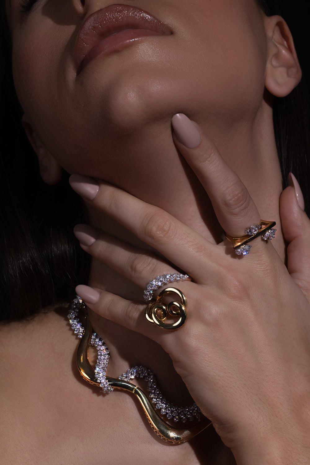 YEPREM JEWELLERY-Golden Strada Stackable Ring-YELLOW GOLD